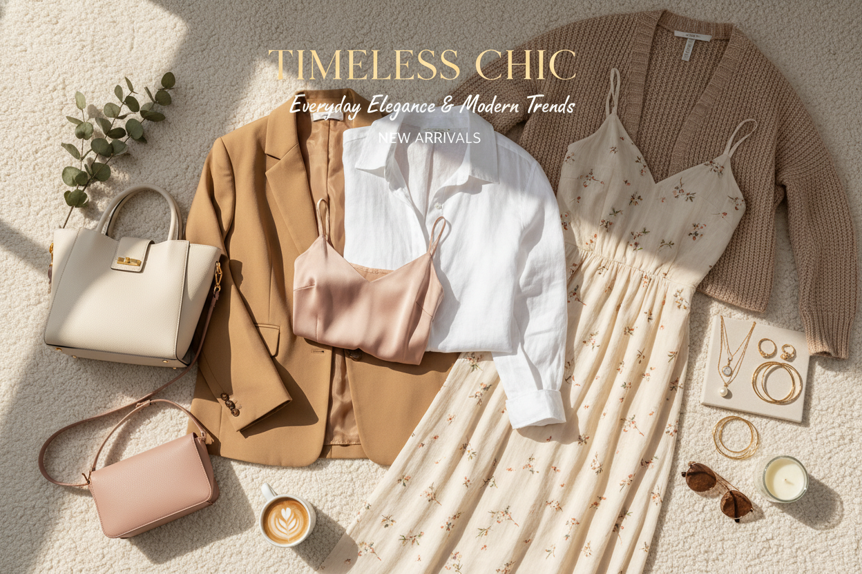 Refresh your wardrobe with our curated women’s fashion collection. Discover trending looks, timeless staples, and accessories made to express your style.

👚 Everyday basics & chic outfits
👠 Dresses, tops, and outerwear
💖 Trendy jewelry & must-have bags